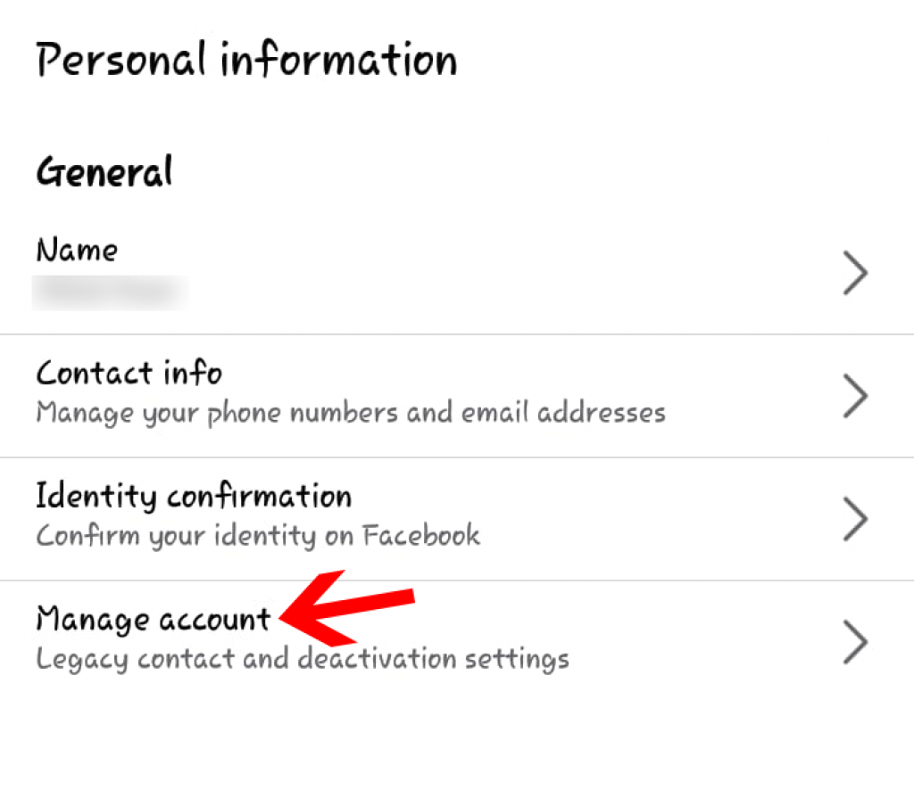 Deactivate facebook account using android device 4