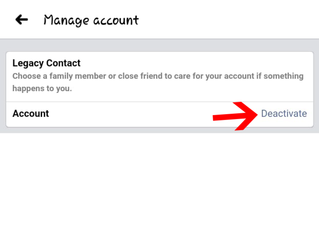 Easily deactivate facebook account 5