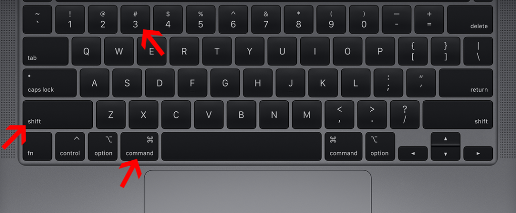 Shift + command + 3