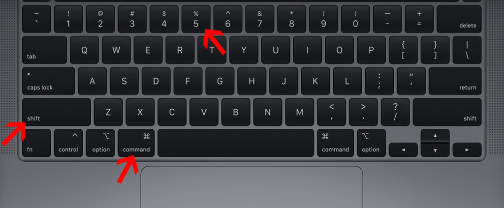 shift command 5 on mac