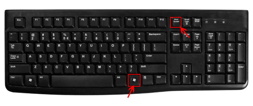 Windows Key + Print Screen keyboard