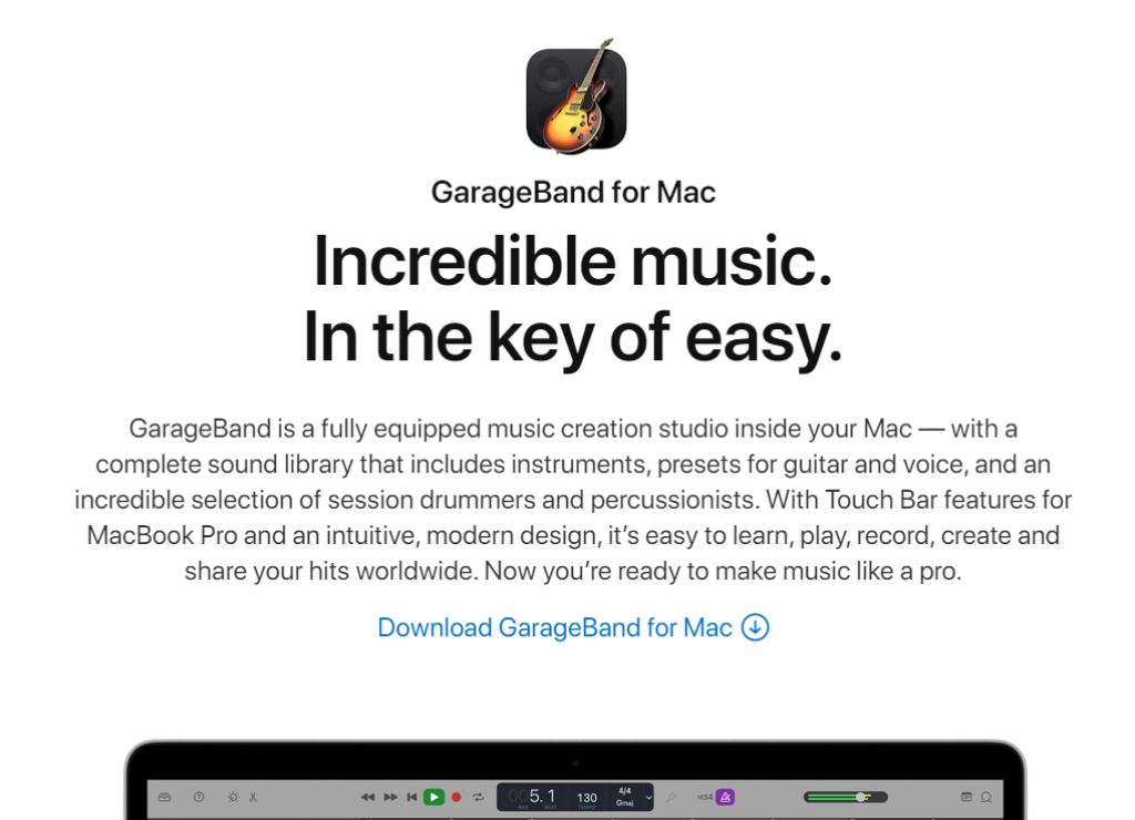 Garageband - best music production software