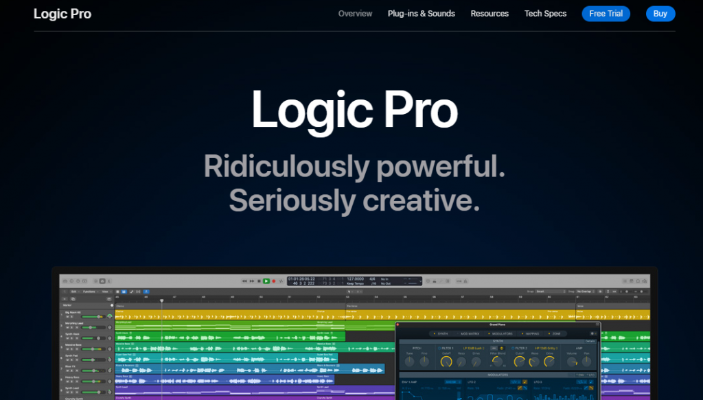 Logic pro - music production software