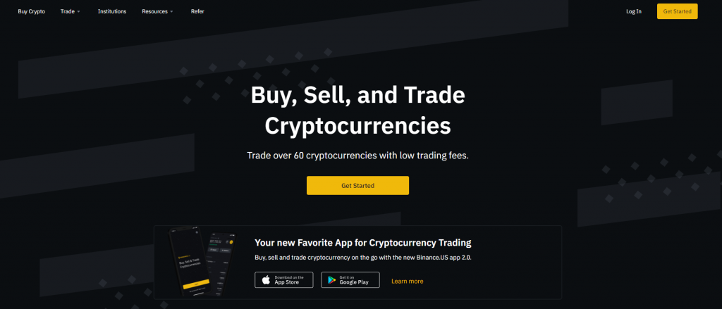 Binance.us - Best apps to buy cryptocurrencies