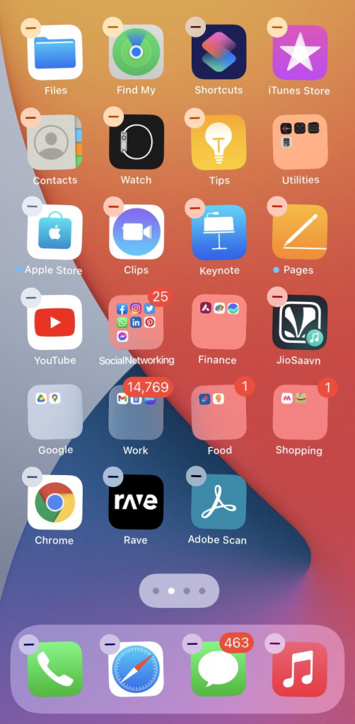 Hide apps in folder