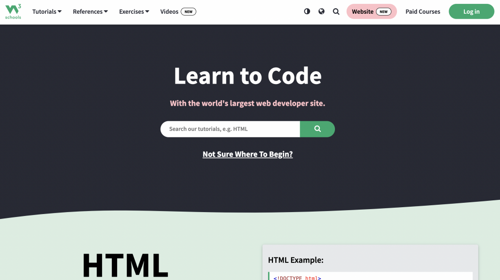 W3Schools - learn coding for free