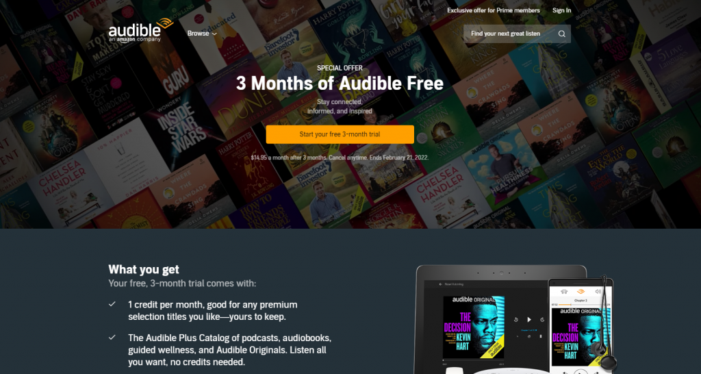 Audible - best audiobook app