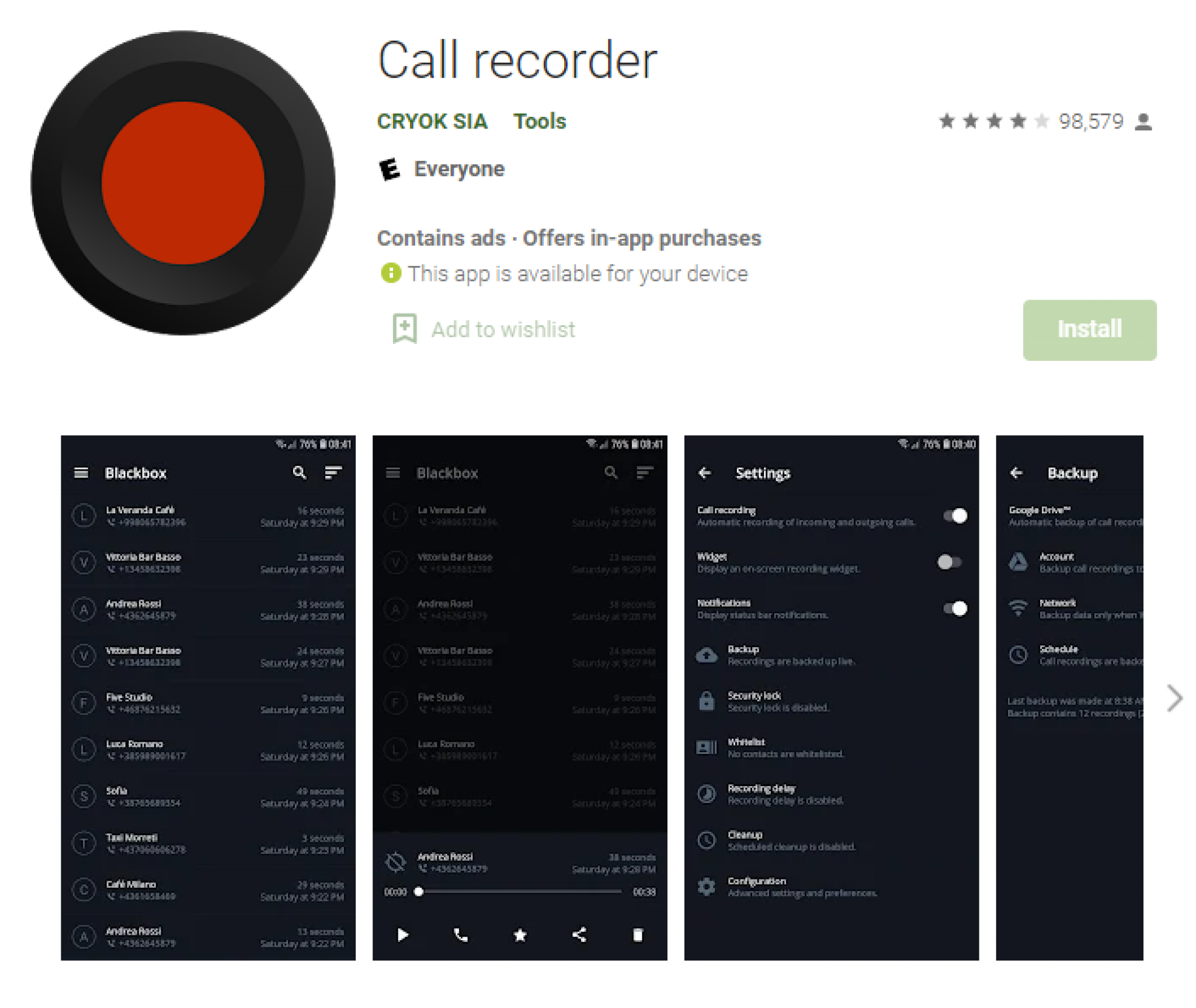 Лучшие приложения для записи разговоров на андроид. Blackbox приложение. Лучшая программа для записи звонков на Android.