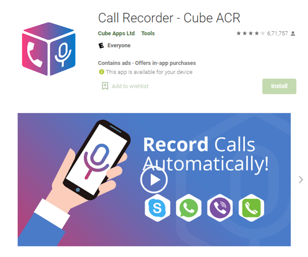 Call recorder - cube ACR