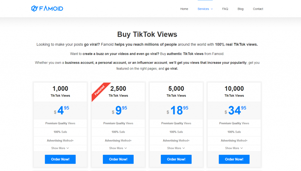 Famoid - best site to buy TikTok views