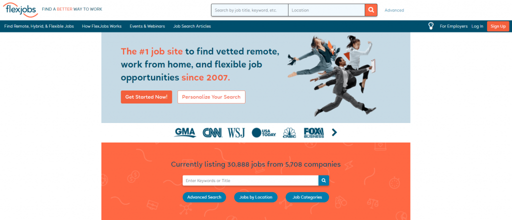 Flexjobs - Best job search websites