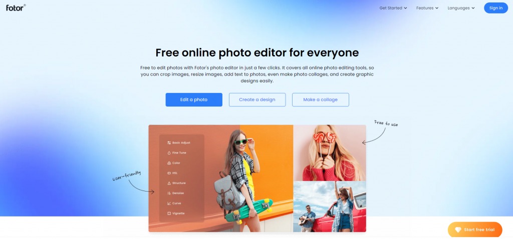 Fotor - best free photo editor online