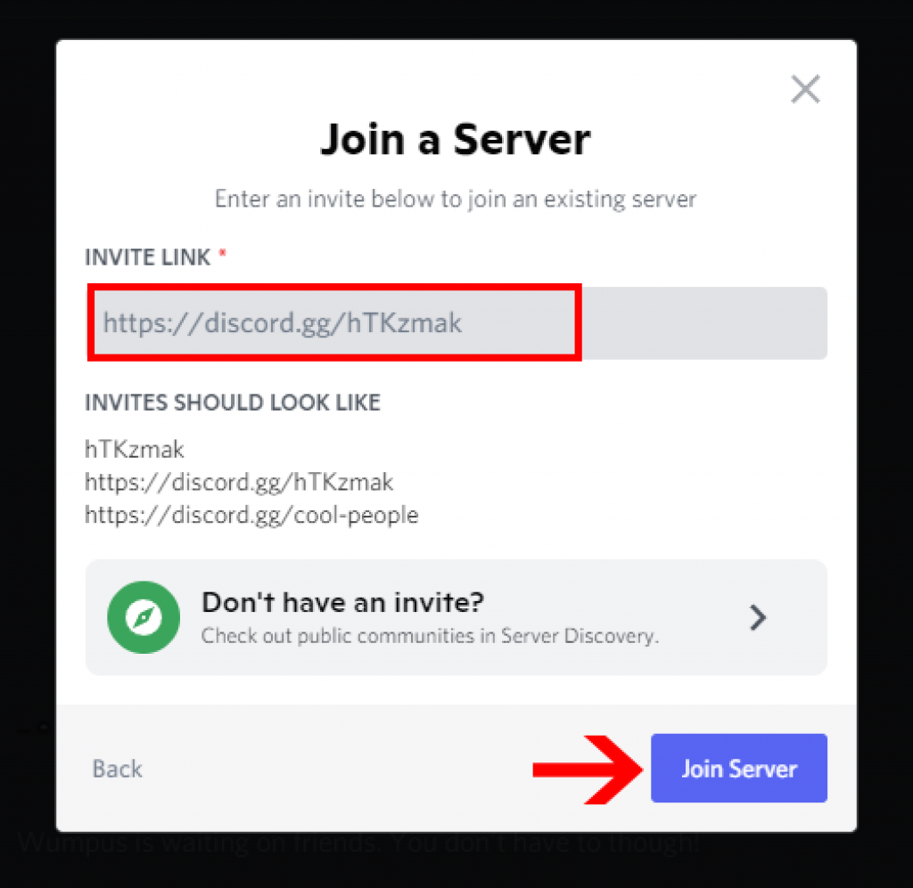 How to join a discord server on desktop