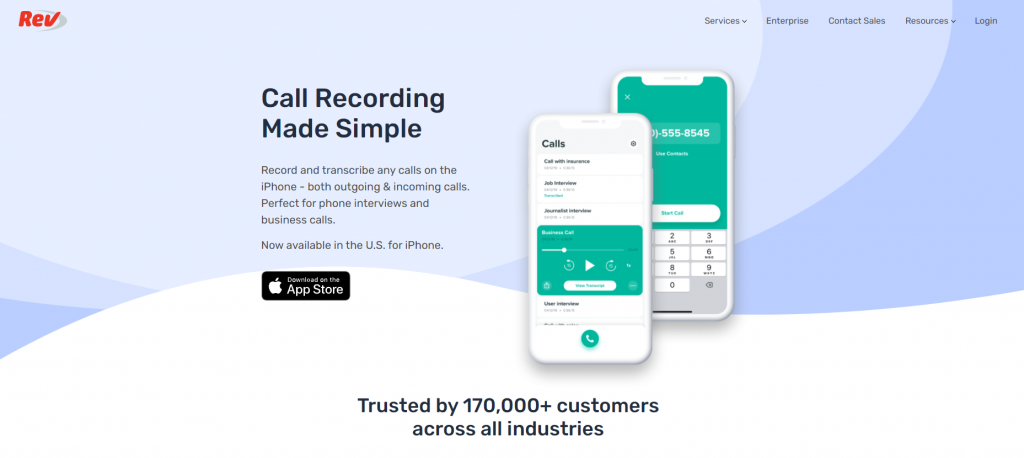Rev call recorder app for iPhone