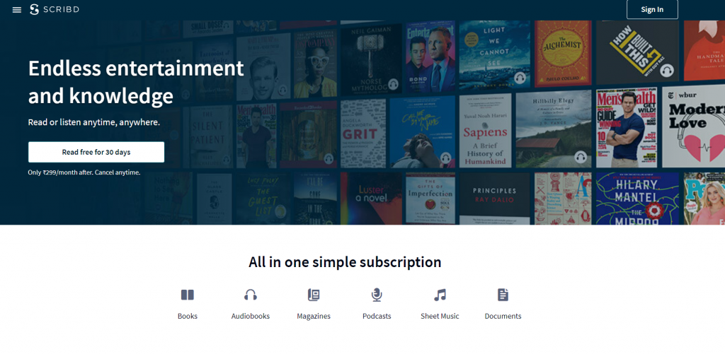 Scribd audiobook app