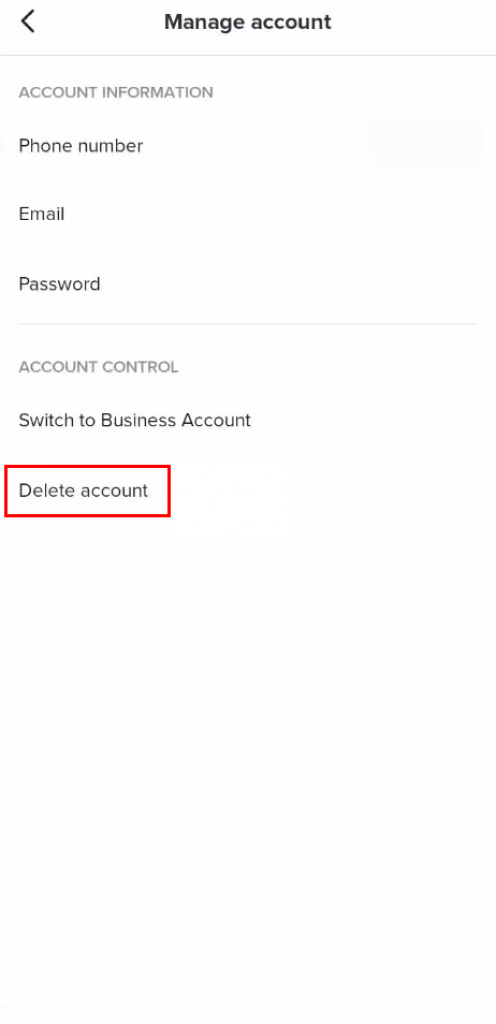 Delete TikTok account from iPhone