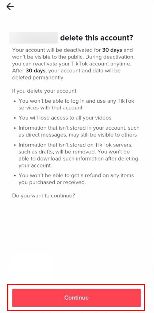 Delete Your TikTok Account