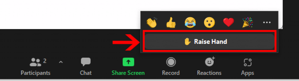 How to raise hand in zoom on mac