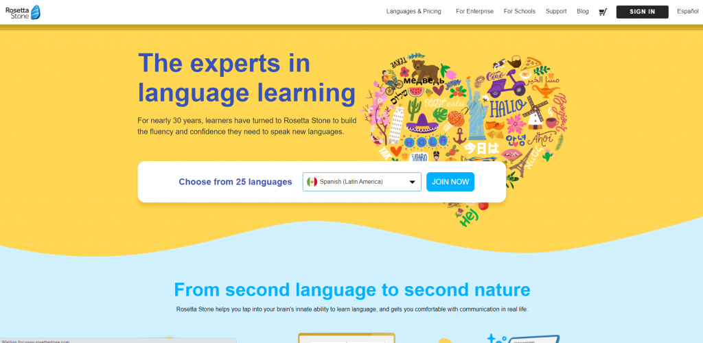 Rosetta Stone - best spanish language learning app