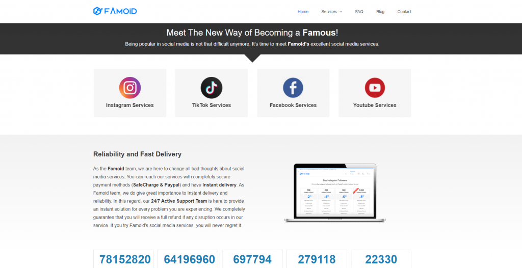 Famoid - best websites to buy Facebook followers