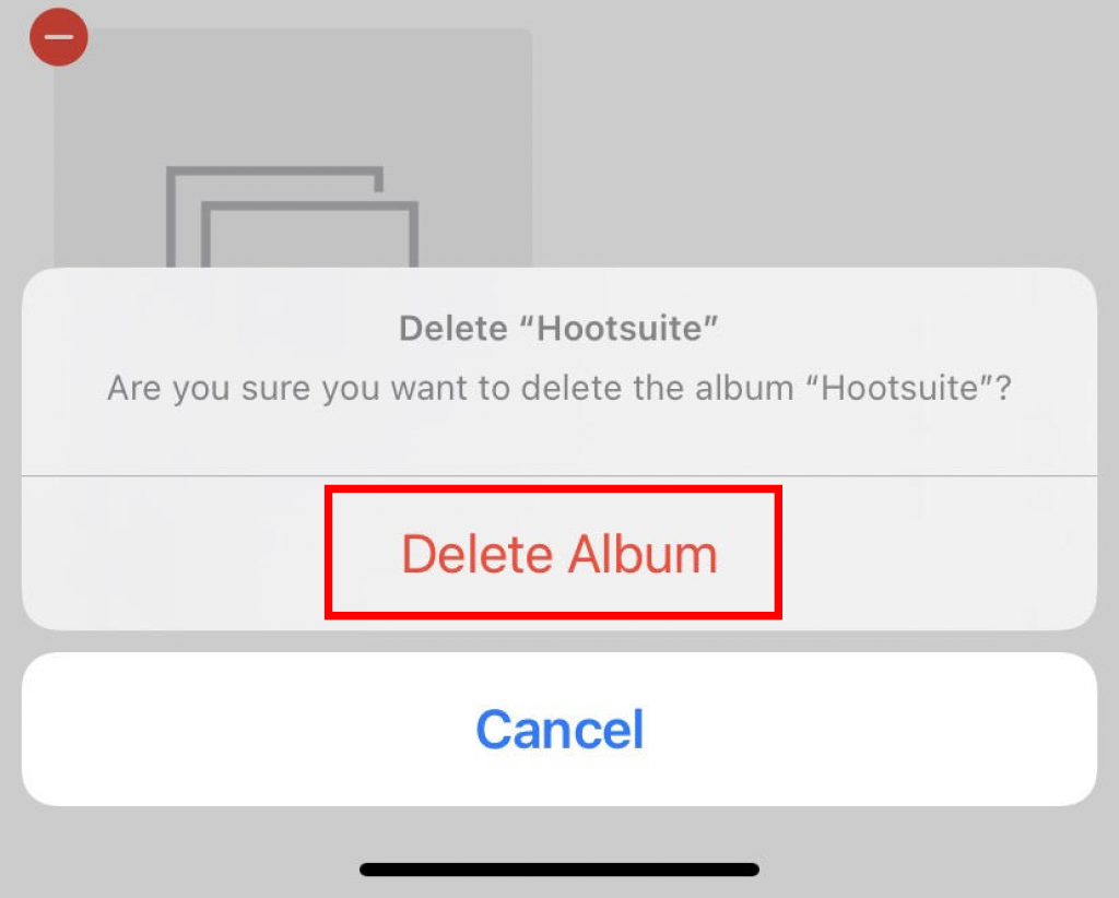 How to delete photo albums on iPhone