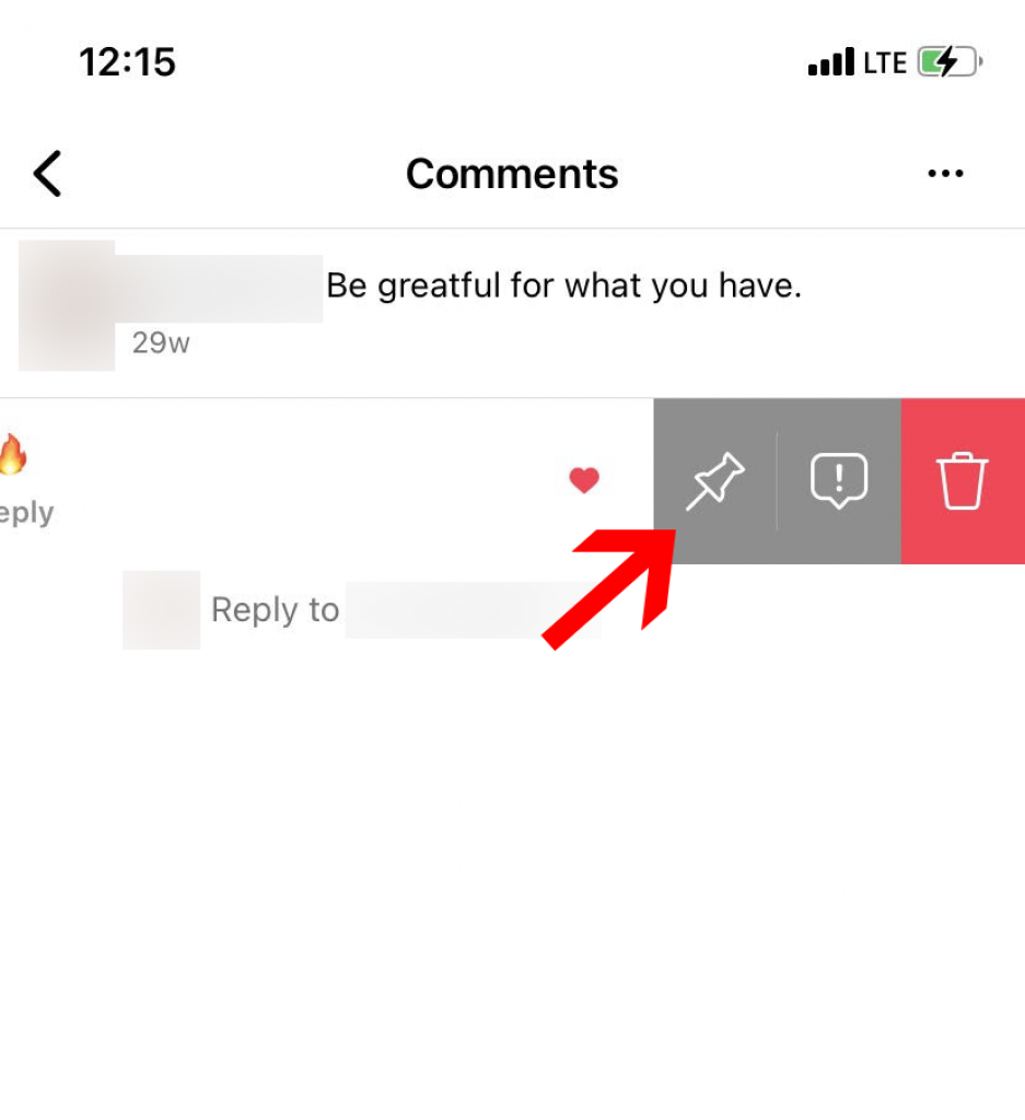 How to pin a comment on Instagram