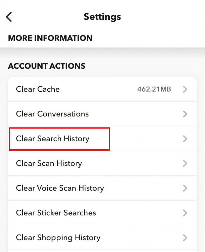 How to clear recents on snapchat