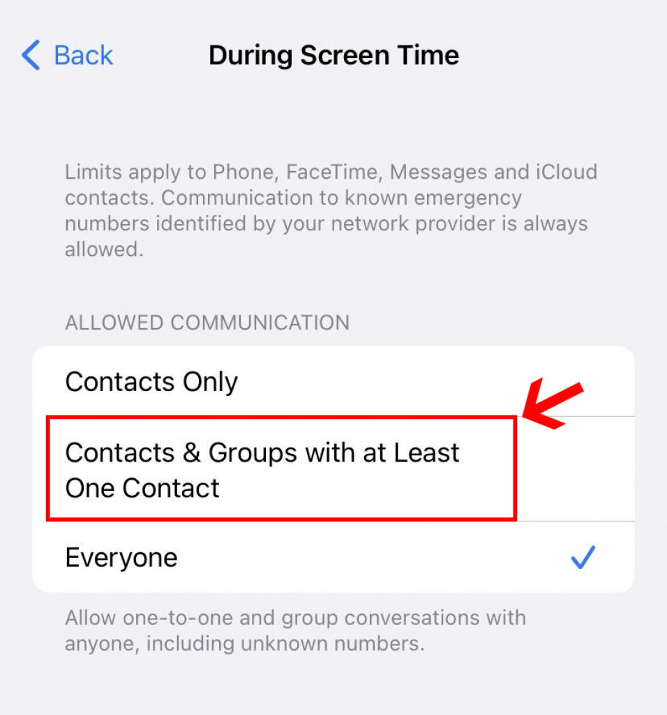 Allow communication on iPhone