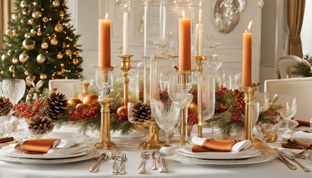 Holiday table setting